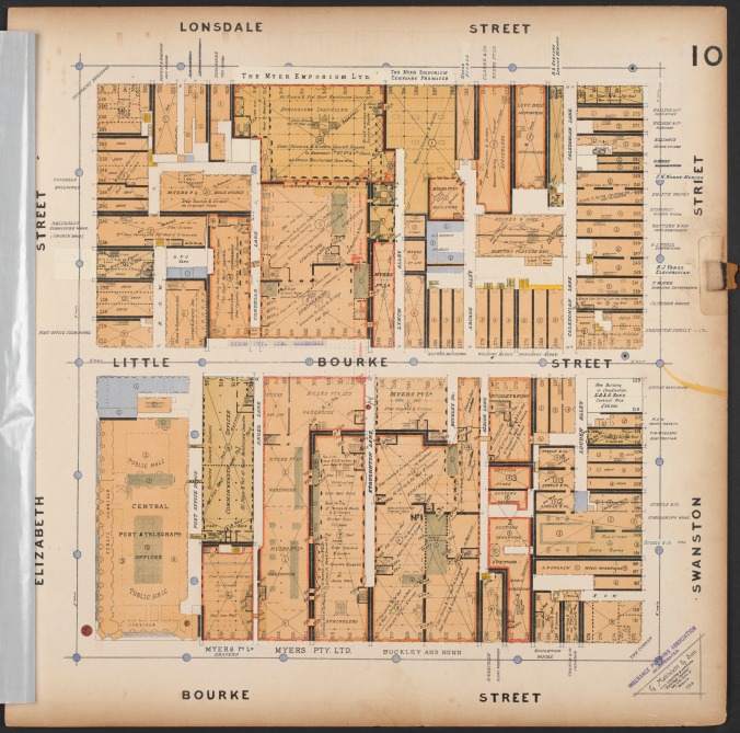 City of Melbourne detail fire survey, Section 1. Compiled by the Insurance Planning Association; G. Mahlstedt & Son. State Library Victoria