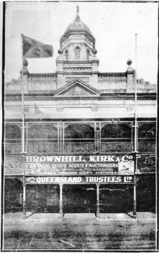 Arcade building and premises of Brownhill, Kirk and Company, Market Reserve Building, Flinders Street, 1913. Photographer unknown. City Libraries Townsville, 323846.